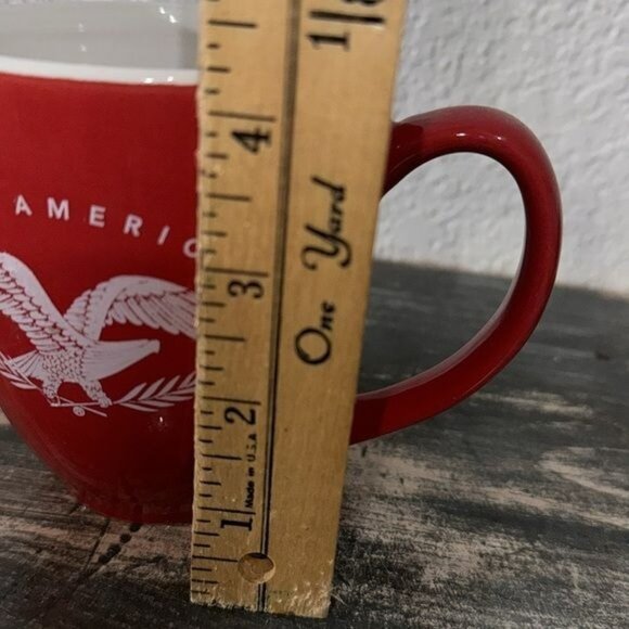 First American Red Ceramic Mug With Eagle Design 10 Oz - Picture 5 of 6